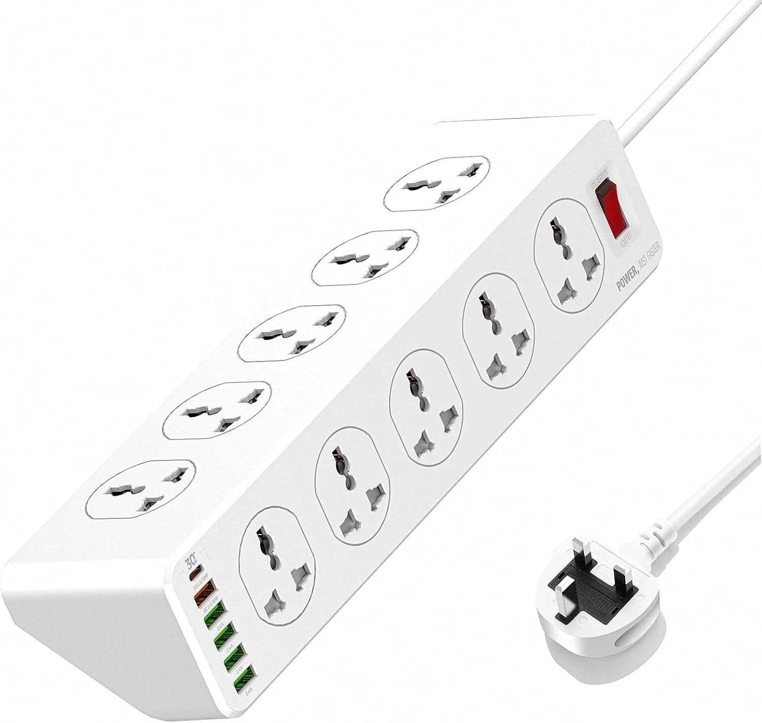 Lightwave Extension Socket- 2 Metres 10 WAY-LW EXT 106U