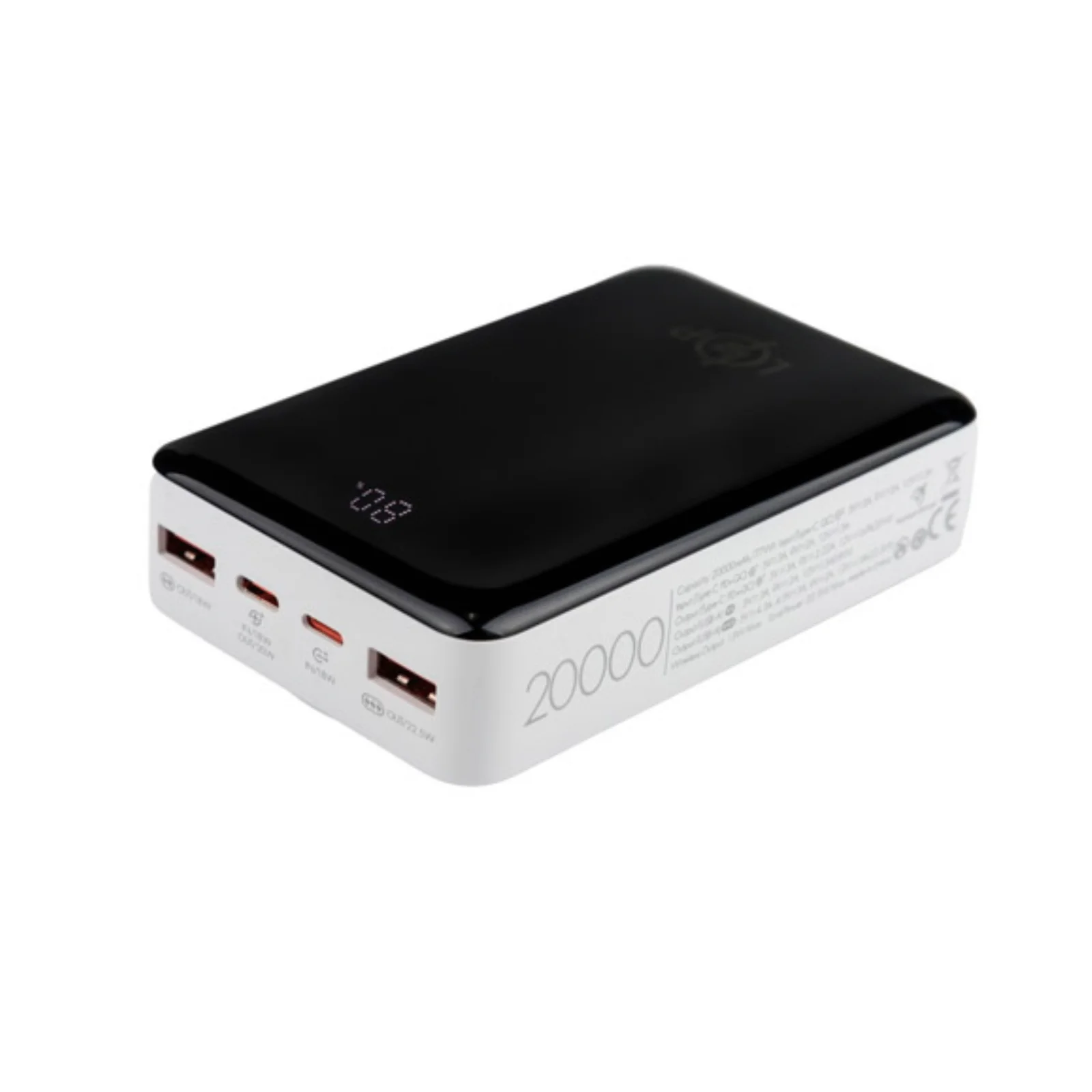 Lightwave 10000Mah Magnetic Mobile Power Bank with cable-USB C1,USB C2,A1,A2