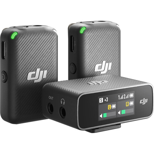 DJI Mic Dual-Transmitter Compact Digital Wireless Microphone System/Recorder for Camera & Smartphone