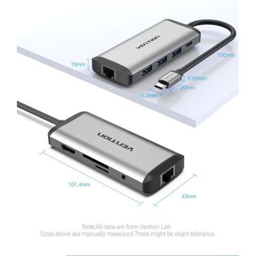 Vention USB-C MULTI-FUNCTIONAL 5 in 1 DOCKING STATION