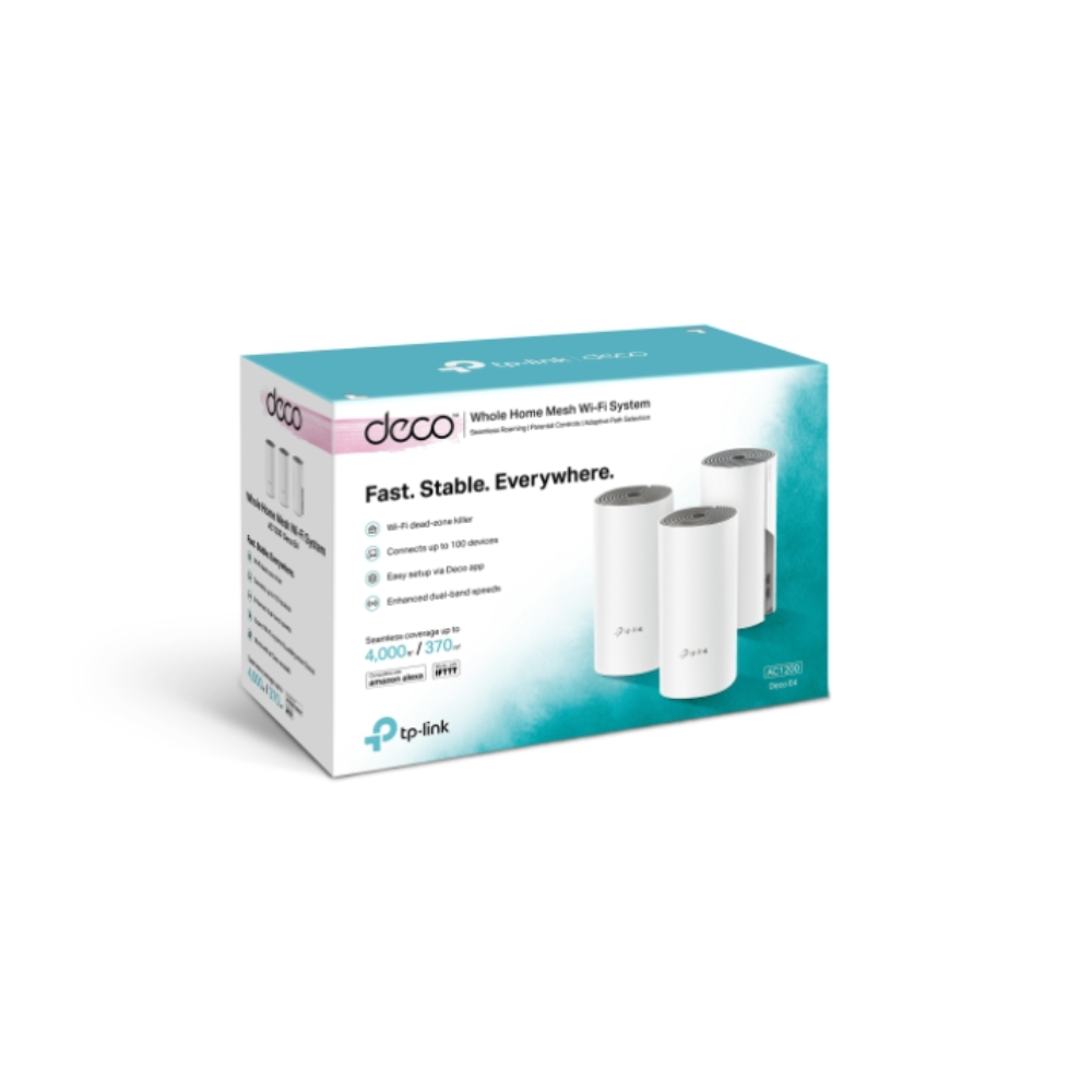 TP-Link Deco E4 AC1200 Mesh Wi-Fi System (3 Pack) – TL-DECO E4