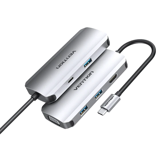 Vention USB-C MULTI-FUNCTIONAL 8 in 1 DOCKING STATION