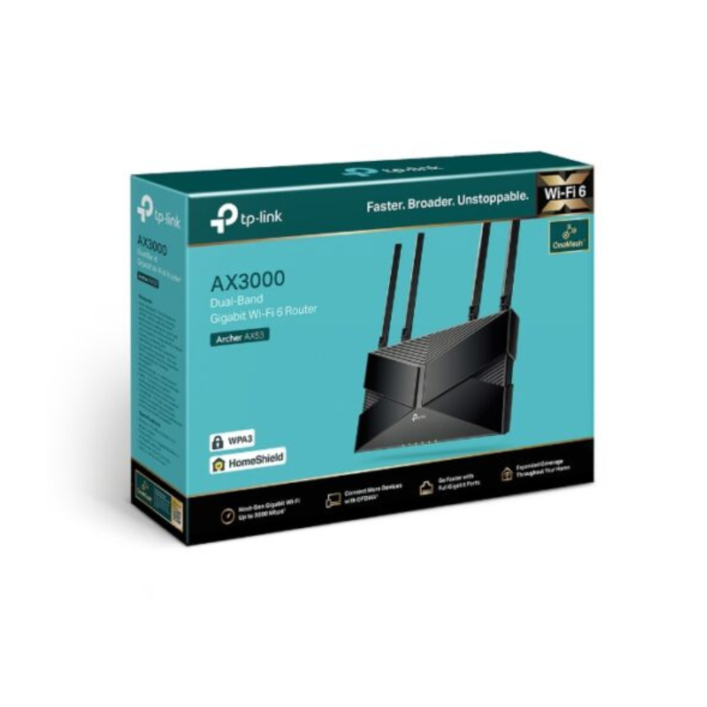 TP-Link AX3000 Dual Band Gigabit Wi-Fi 6 Router – Archer AX53