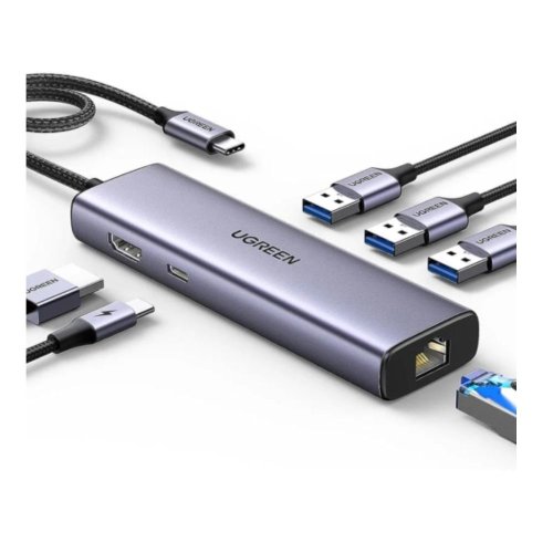 UGREEN CM512 6-in-1 USB-C Docking Station-15598