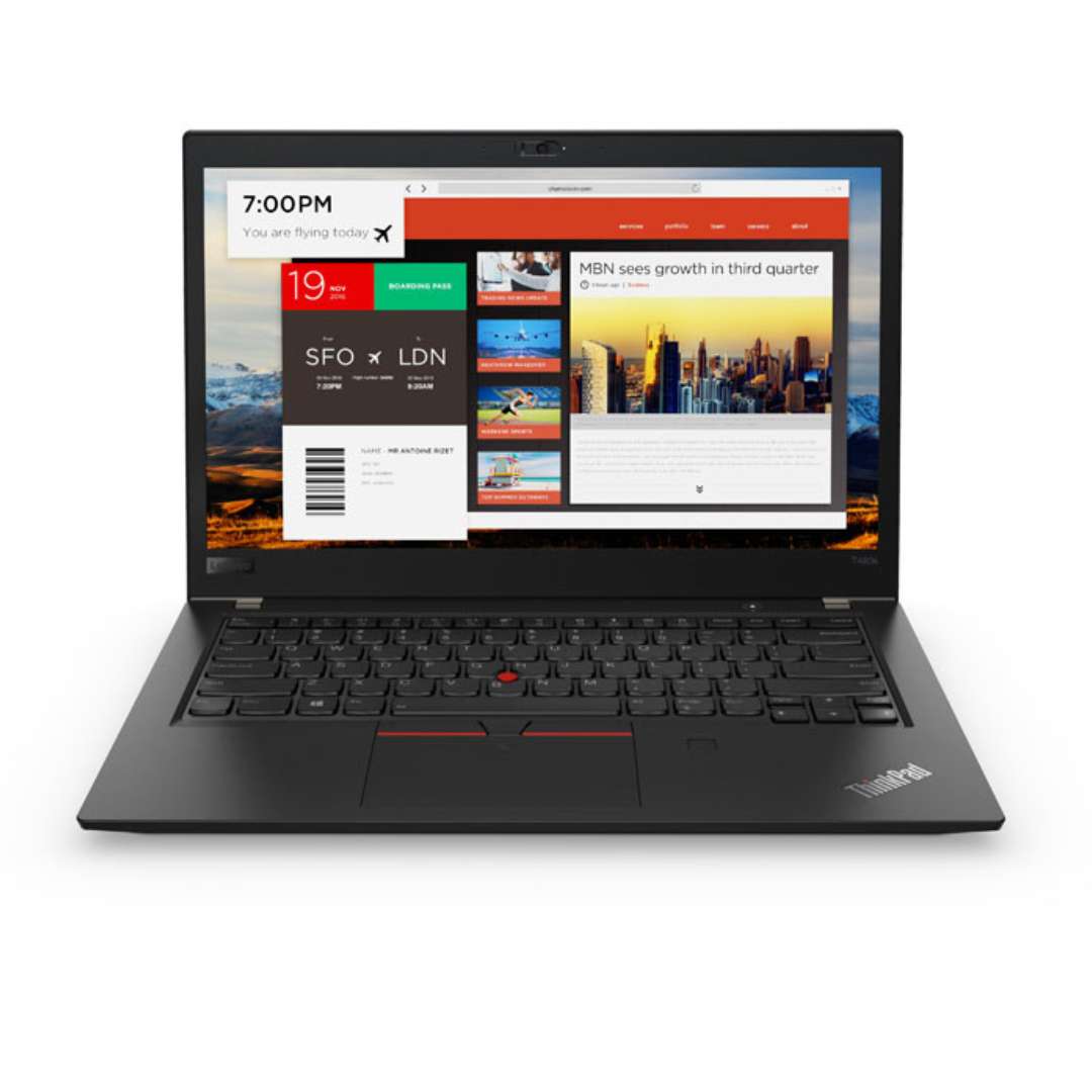 Lenovo ThinkPad T480s Intel® Core™ i5 i5-8250U Laptop 35.6 cm (14") 8 GB DDR4-SDRAM 256 GB SSD Wi-Fi 5 (802.11ac) Windows 10 Pro