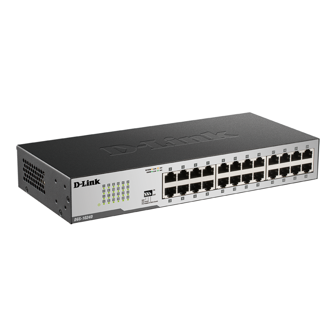 D-Link DGS-1024D 24-Port Unmanaged Gigabit Switch- DGS-1024D/B