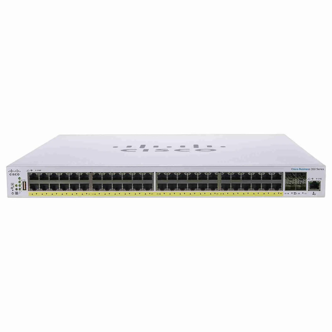 Cisco Business CBS350-48P-4G 48 Port Gigabit PoE Managed Network Switch - CBS350-48P-4G