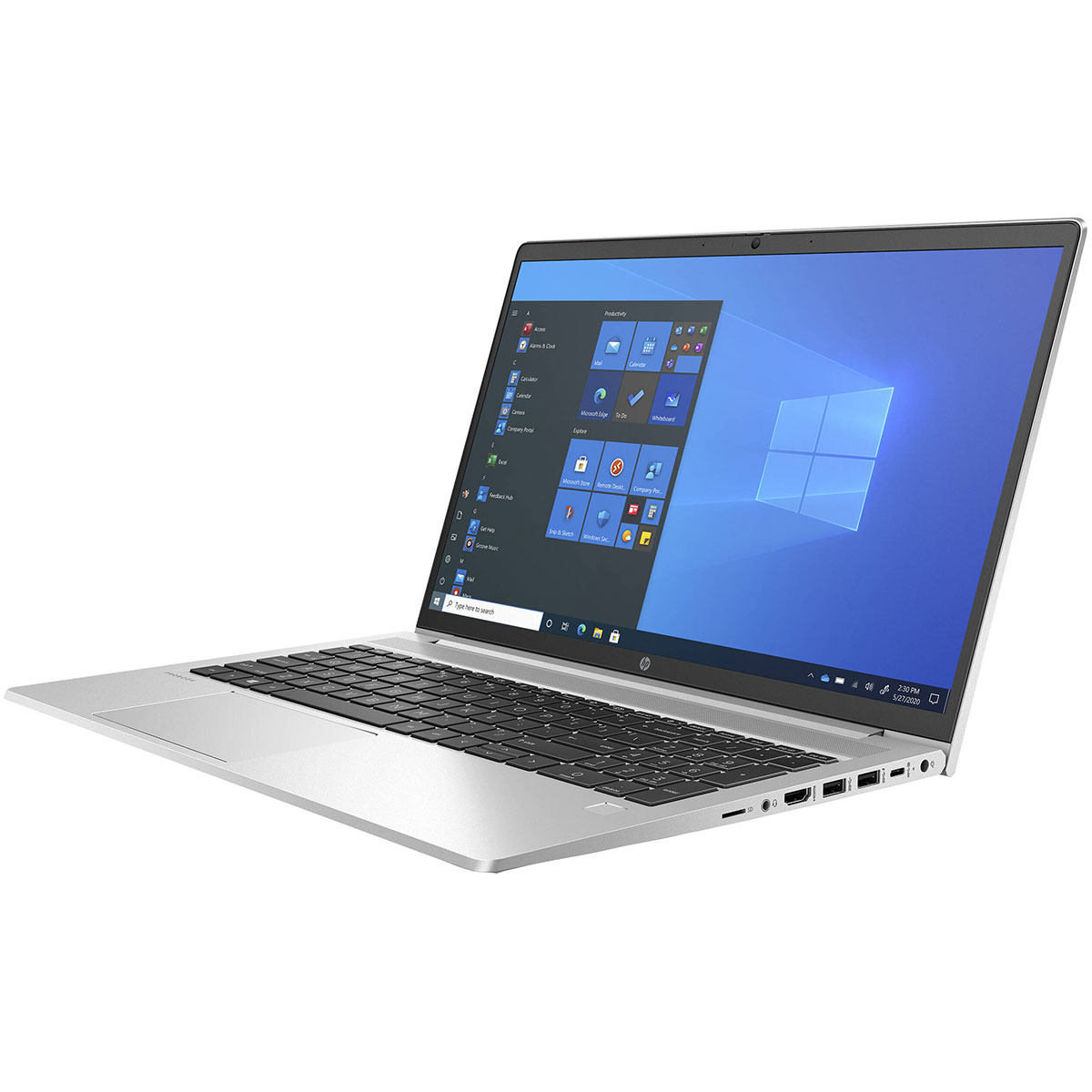 HP Probook 450 G8 - Core i5-1135G7, 8GB RAM DDR4-3200 (1x8), 256GB SSD, 15.6" FHD, Silver, 720P HD Camera, Numeric keypad, Windows 10 Pro, No ODD - 150C7EA