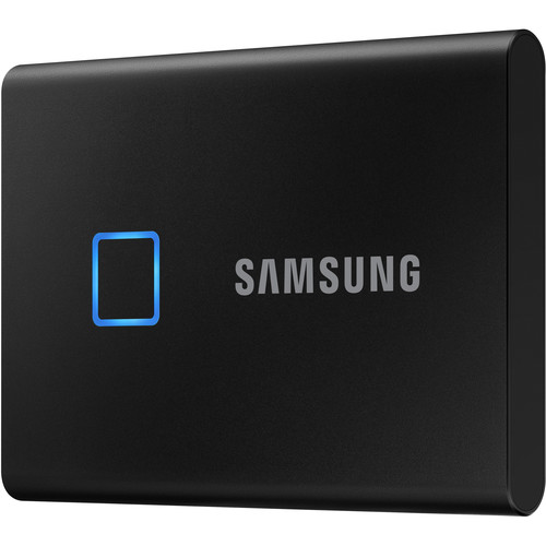 Samsung T7 Touch Portable External SSD 2TB with Fingerprint Security - Black - MU-PC2T0K/WW