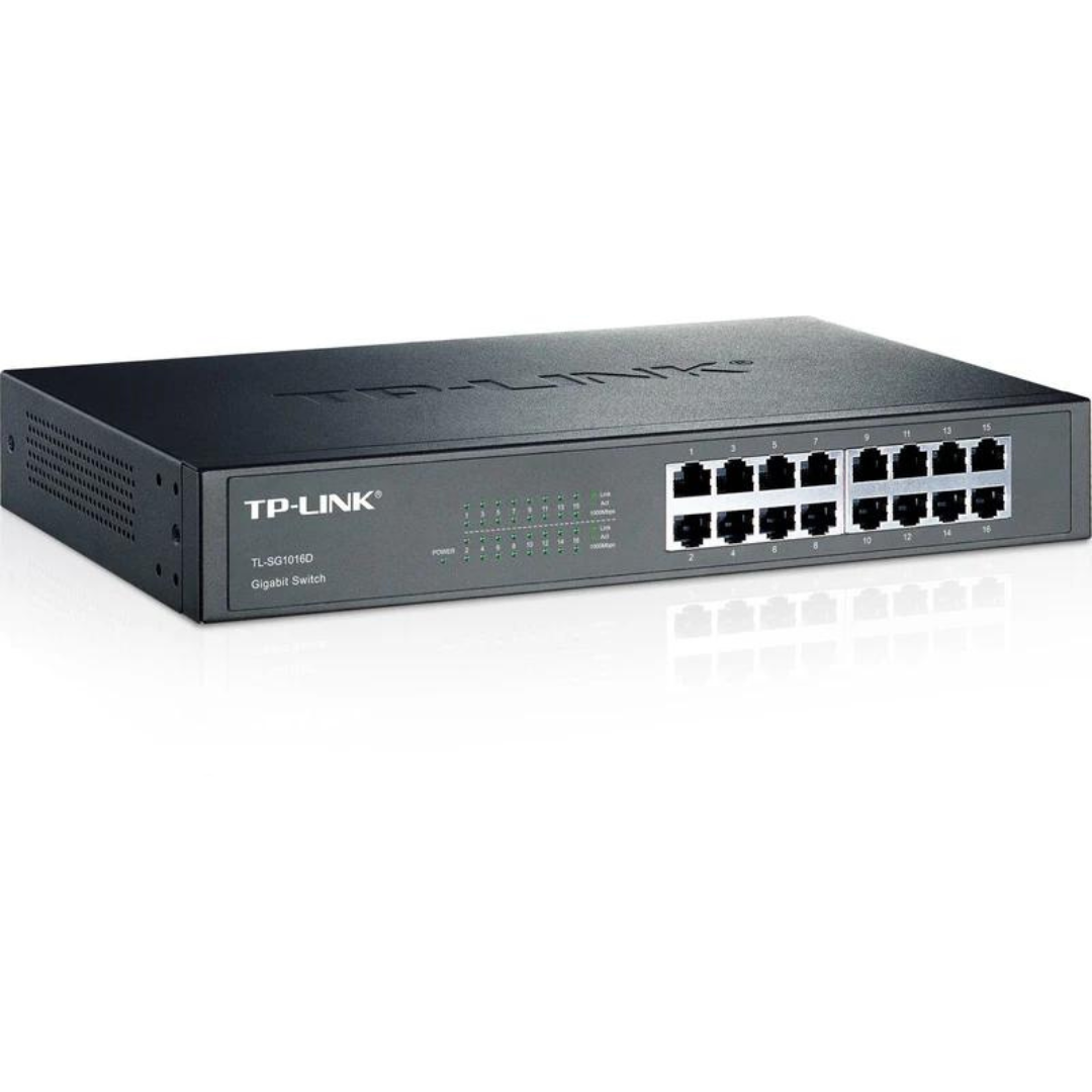 TP-Link 16-Port 10/100/1000Mbps Gigabit Desktop Rackmount Switch – TL-SG1016D