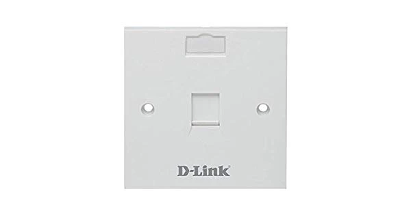 D-Link Single Faceplate, Square- NFP-0WHI11