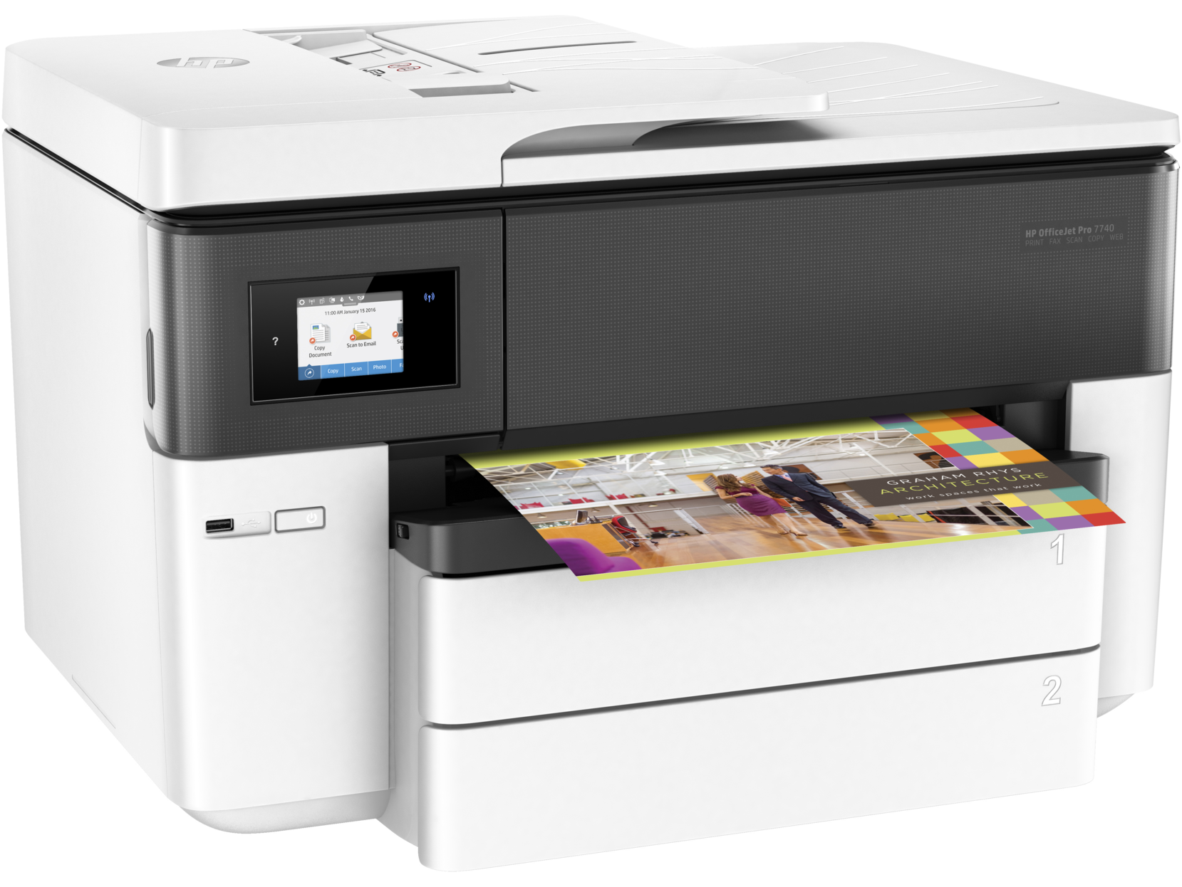 HP OfficeJet Pro 7740 Wide Format All-in-One Printer