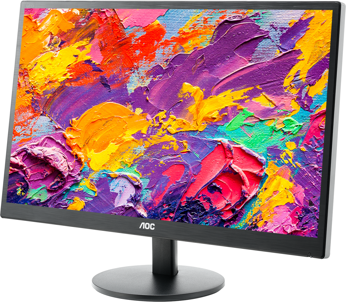 AOC E970SWN 18.5"" HD Monitor, Black Color,  Connectivity: 1 VGA, 1 HDMI 1.4 - E970SWN