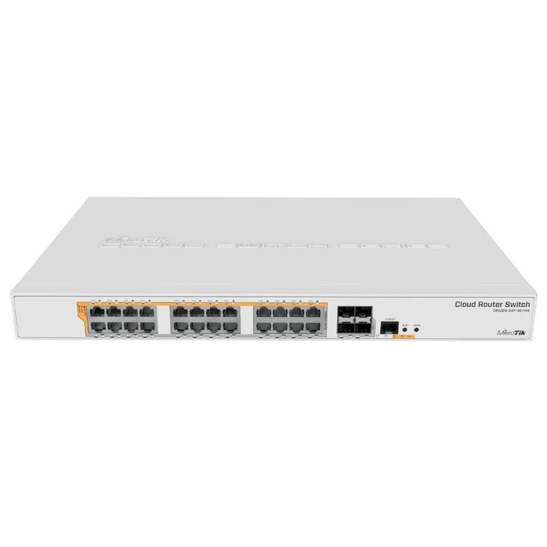 MikroTik (CRS328-24P-4S+RM) 24 Port Gigabit Ethernet Router/Switch- CRS328-24P-4S+RM