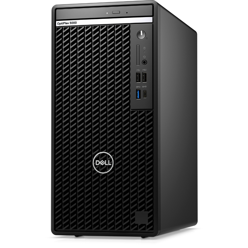 Dell OptiPlex 5000 Tower, Intel Core i5 12500, 8GB DDR4 3200, 512GB PCIe NVMe M.2 SSD, Ubuntu, DVD±RW, Wired Keyboard and Mouse, Black, 1 Year Warranty - OPT-5000-5-TWR