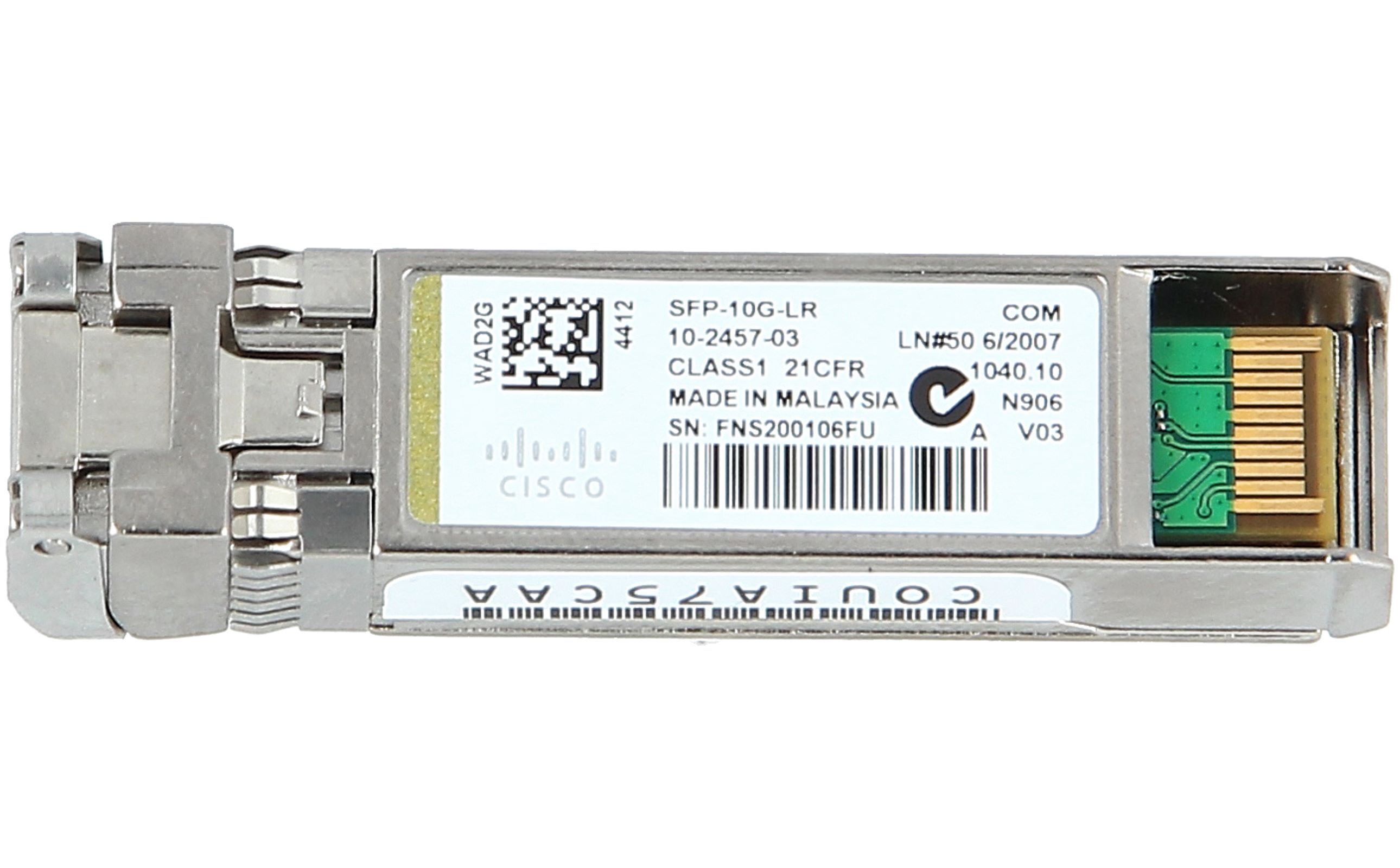 Cisco SFP-10G-LR, 10GBASE-LR SFP+ Module for SMF 10 Gbps- SFP-10G-LR