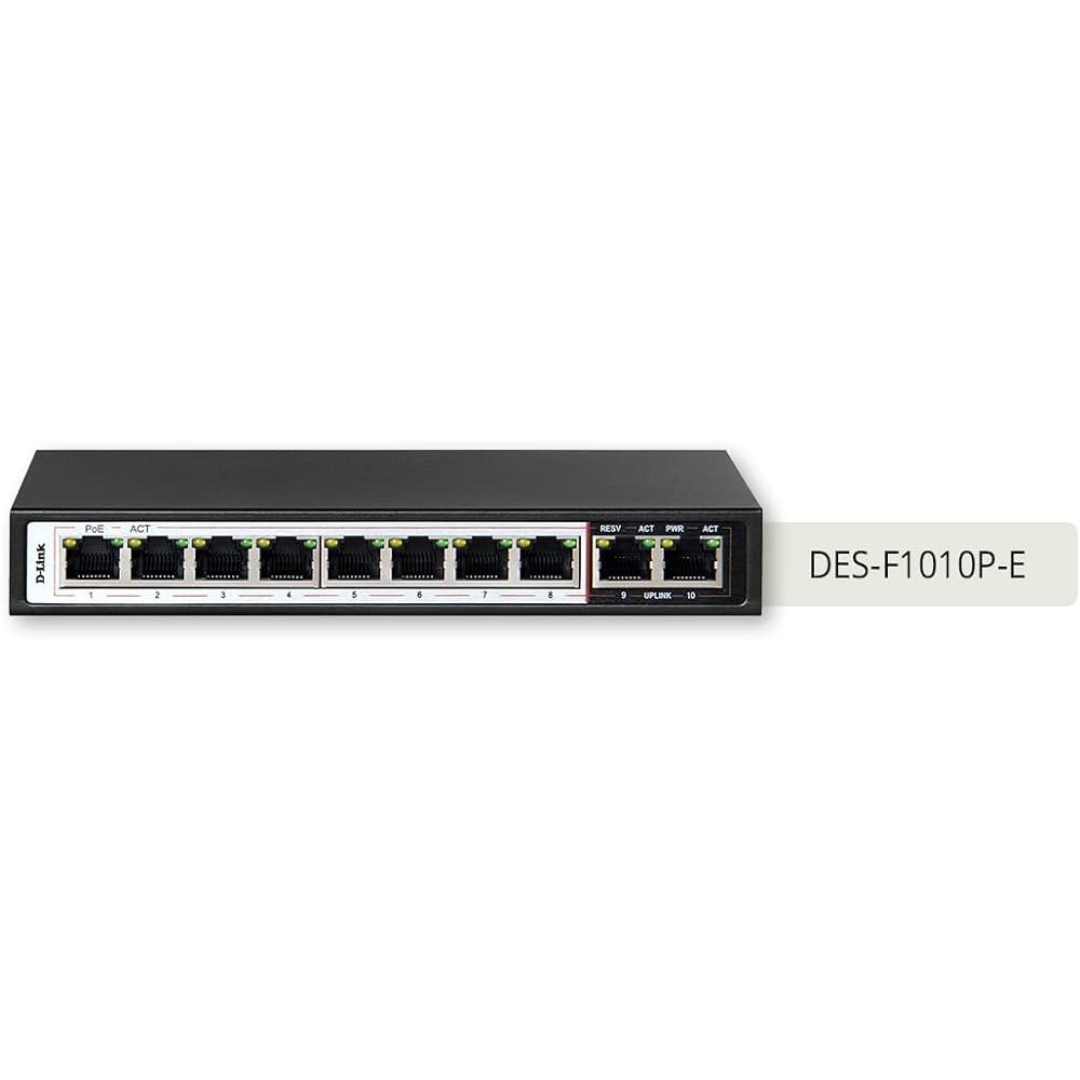 D-Link DES-F1010P-E 8-Port Poe Switch- DES-F1010P-E