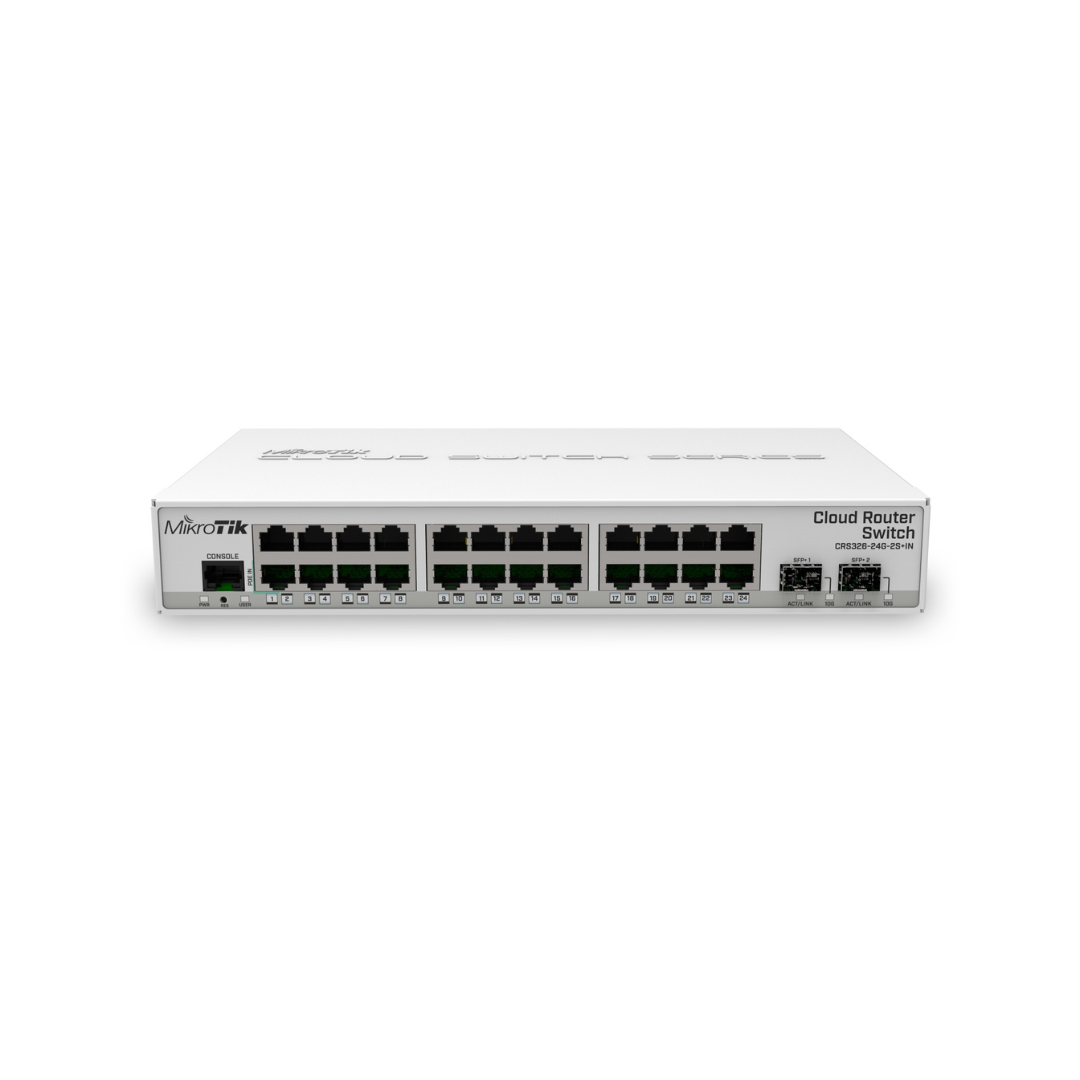 MikroTik (CRS326-24G-2S+RM) 24 Gigabit Port Switch