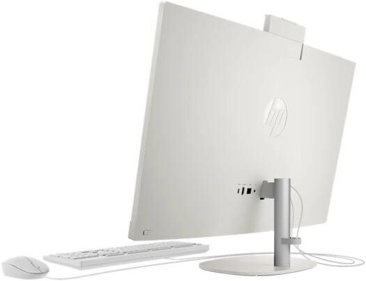 HP 27-cr1003nh PC AIO Desktop Computer, 27" FHD IPS Display, Intel Core Ultra 7 155U, 16 GB DDR5 RAM, 512 GB SSD, Intel Iris Xe Graphics, HP 125 USB Wired K/B & Mouse, FreeDOS, Shell White | A0CM0EA