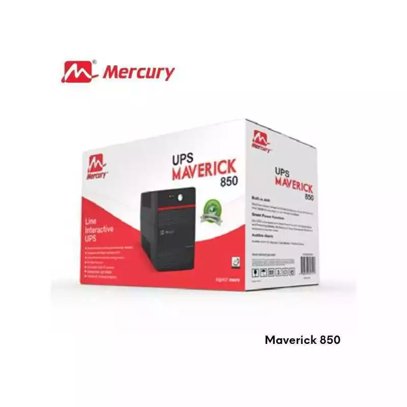 Mercury Maverick 850 UPS Offline 850VA/510W 2X Universal Socket 9AH Battery UK Power Cord