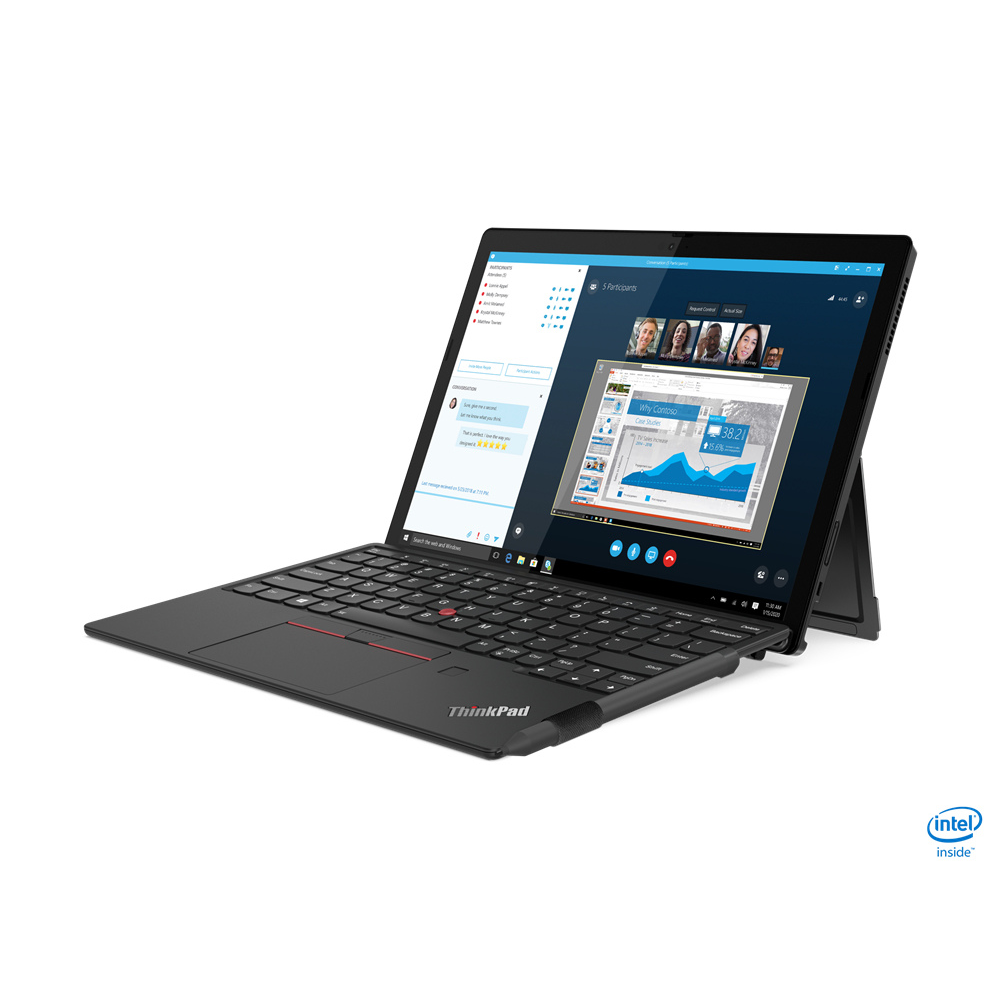 Lenovo ThinkPad X12 Detachable, Intel Core i5 1130G7, 8GB LPDDR4x 4266 (Soldered Memory), 512GB SSD M.2 2242 PCIe 3.0x4 NVMe, Windows 10 Pro, 12.3" FHD+ Touch Screen, No ODD - 20UW0008UE
