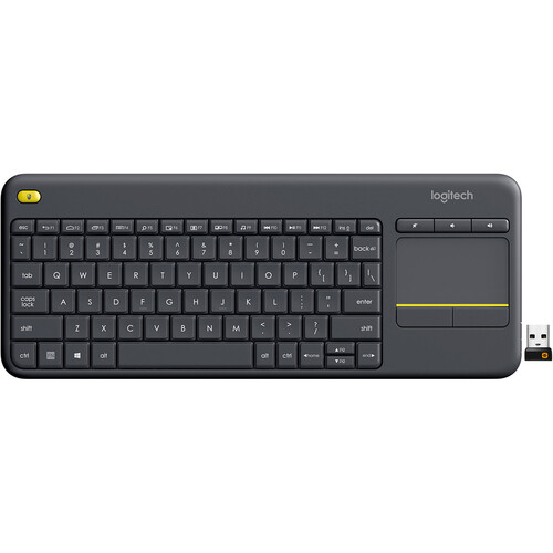 Logitech Wireless Touch Keyboard K400 Plus With Touchpad - Black - 920-007145