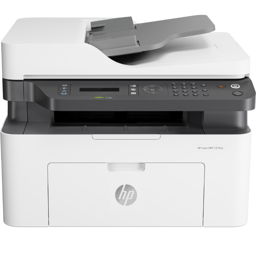 HP Laser MFP 137fnw, Black and white, Printer for Small medium business, Print, copy, scan, fax - 4ZB84A