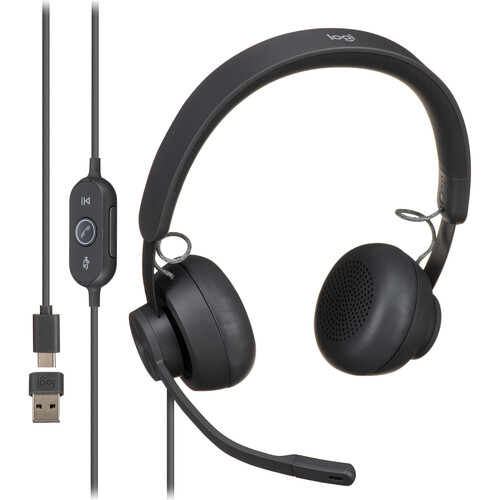 Logitech Zone Wired Headset with noise Cancellation Mic (UC Version) - 981-000875