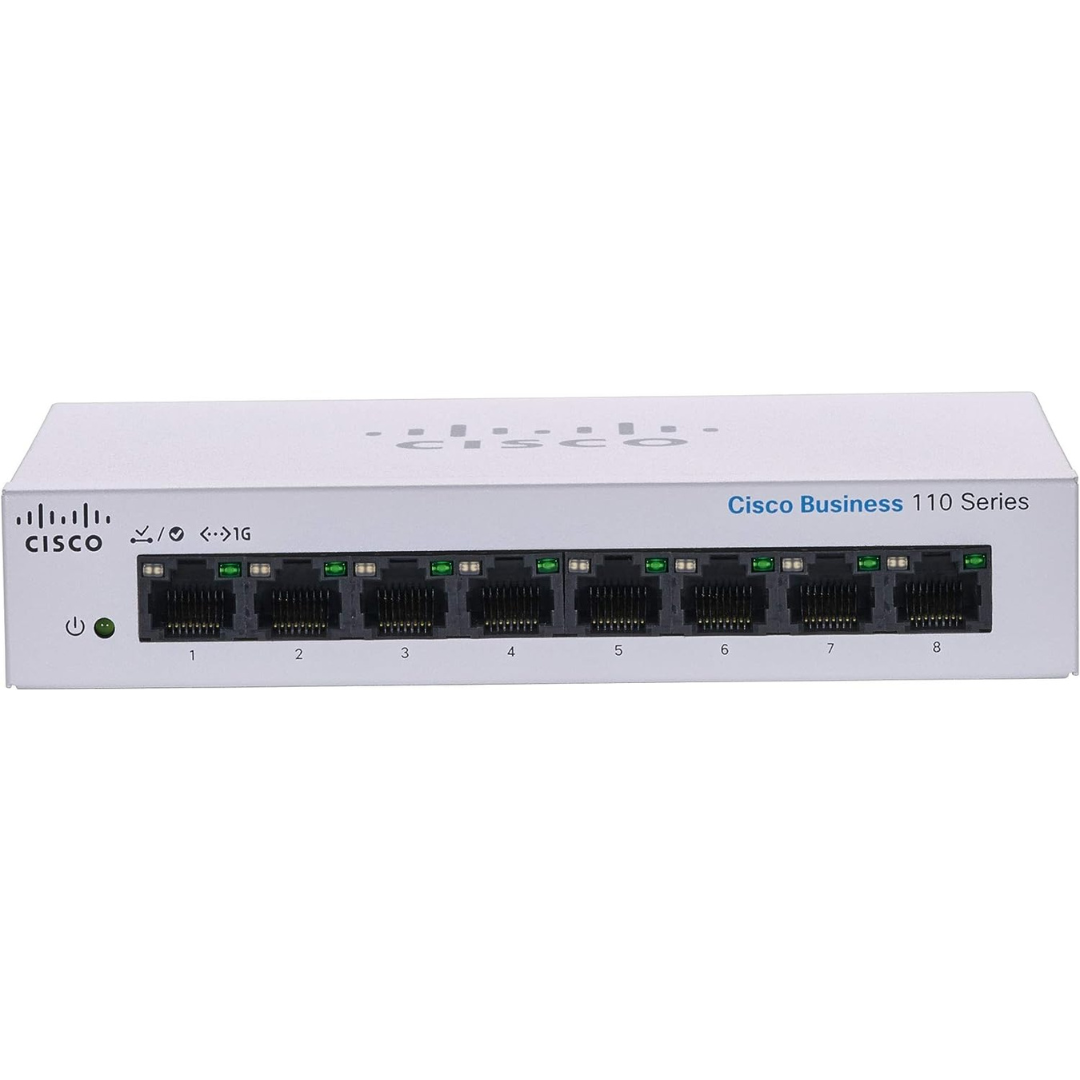 Cisco CBS Unmanaged 8-Port Gigabit Switch Desktop Non Poe- CBS110-8T-D-UK