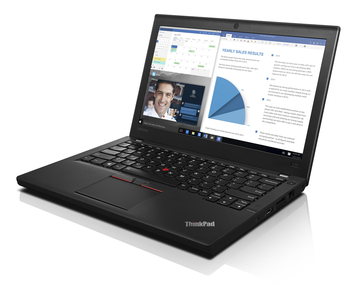 Lenovo ThinkPad X260 Intel® Core™ i7 i7-6600U Laptop 31.8 cm (12.5") HD 8 GB DDR4-SDRAM 256 GB SSD Windows 10