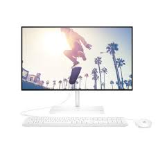 HP AIO 24-CB1009NH  - Intel Core i7-1255U, 8GB RAM DDR4-3200 (1x8), 1TB SSD 23.8" FHD, DOS, White, HP 225 wired keyboard and mouse combo, 720P HD camera - 6M801EA