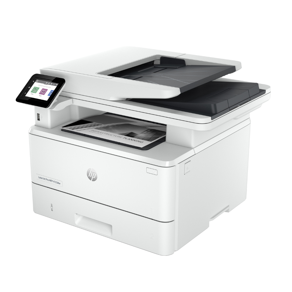 HP LaserJet Pro MFP 4103dw Printer, Black and white, Printer - 2Z627A