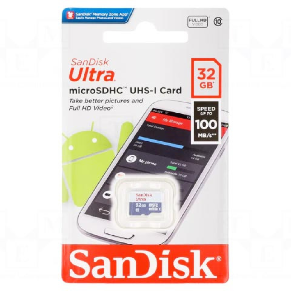 SanDisk MicroSD CLASS 10 100MBPS 32GB without Adapter - SDSQUNR-032G-GN3MN