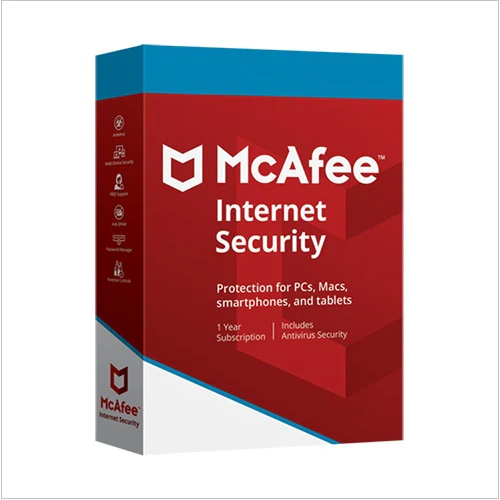 McAfee internet Security 1 User Sleeve 1 Year – MIS 1