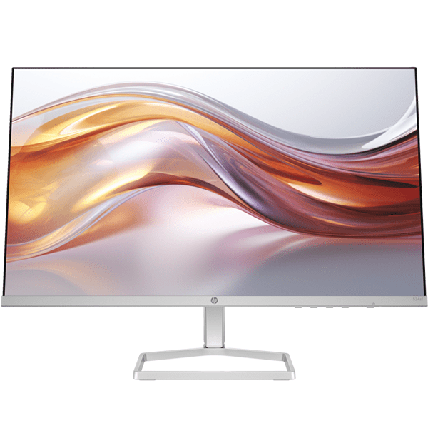 HP 524sa Series 5 23.8"" FHD Monitor, Integrated Speakers, White Color, Connectivity: 1 VGA, 1 HDMI 1.4, 1 3.5 mm Audio Jack (Audio Out), 1 3.5 mm Audio Jack (Audio In) - 94C36AS