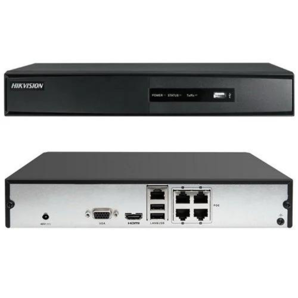 80Mbps Bit Rate Input Max (up to 8-ch IP video), H.265/H.265+/H.264/H.264+, 1 SATA interface,8 independent PoE network interfaces, standalone 1U 315 case(Metal) - "DS-7108NI-Q1/8P/M - 8Channel Q Series NVR