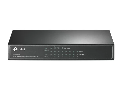 TP-LinkTL-SG1008P 8-port 10/1000Mbps Desktop PoE Switch, 4 PoE ports