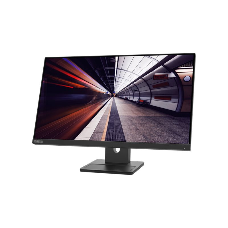 Lenovo ThinkVision E24-30 23.8" FHD Monitor, Integrated Speakers, Tilt/Swivel/Pivot/Height Adjustable Stand, Raven Black Color,  Connectivity: 1 VGA, 1 HDMI 1.4, 1 DisplayPort 1.2 - 63EDMAT2UK