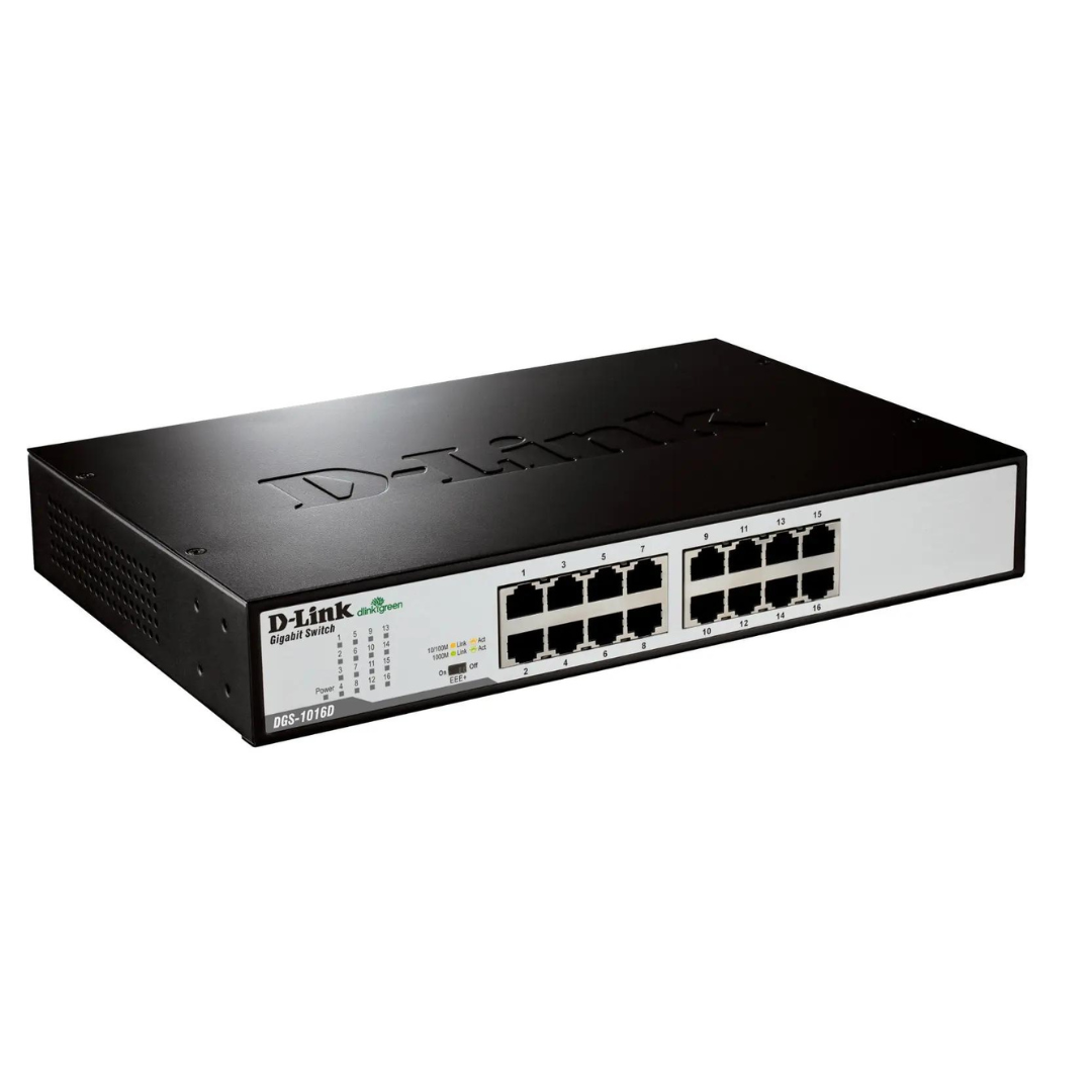 D-Link DGS-1016D/B 16-port 10/100/1000Base-T Unmanaged Switch- DGS-1016D/B