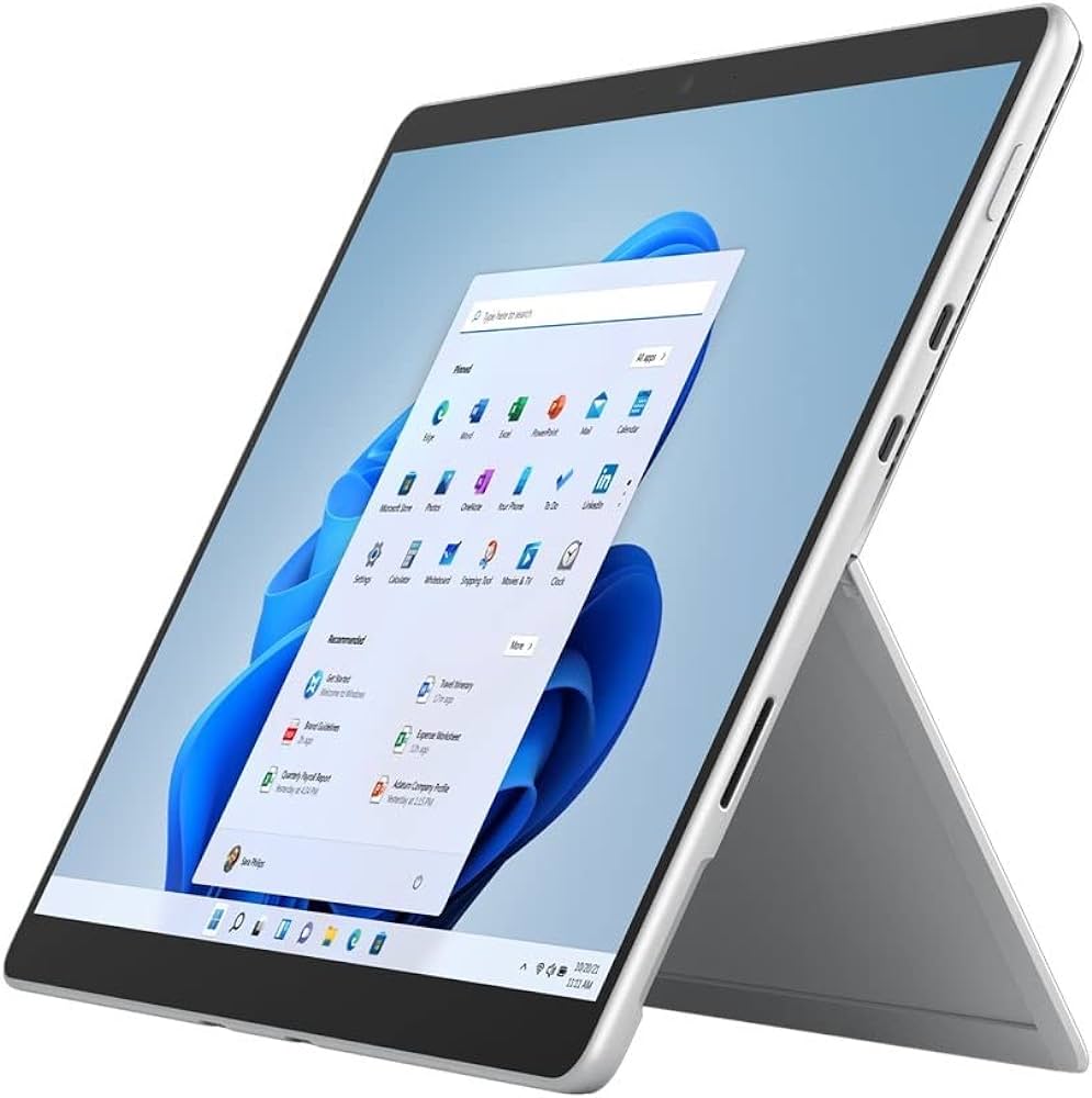 Microsoft Surface pro 8 LTE  - Core i7-1185G7, 16GB RAM, 256GB SSD, 13” (2880x1920), 120Hz, Windows 11 Pro, Platinum, Sim Card Slot- EIV-00004