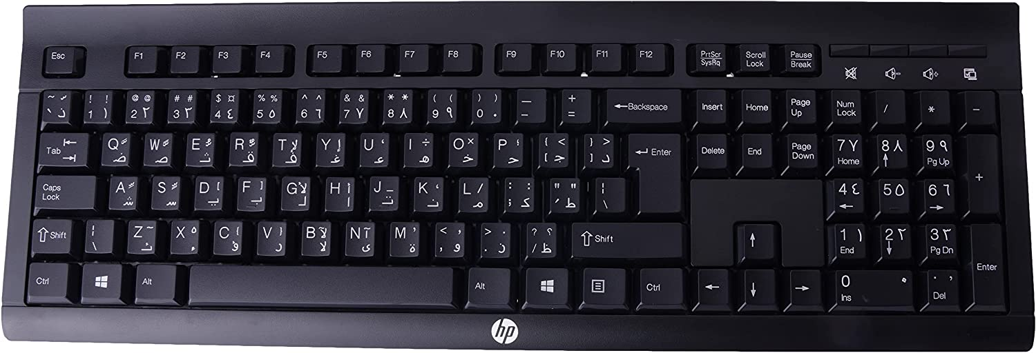 HP Wireless Keyboard K2500 (English & Arabic) Black - E5E78AA