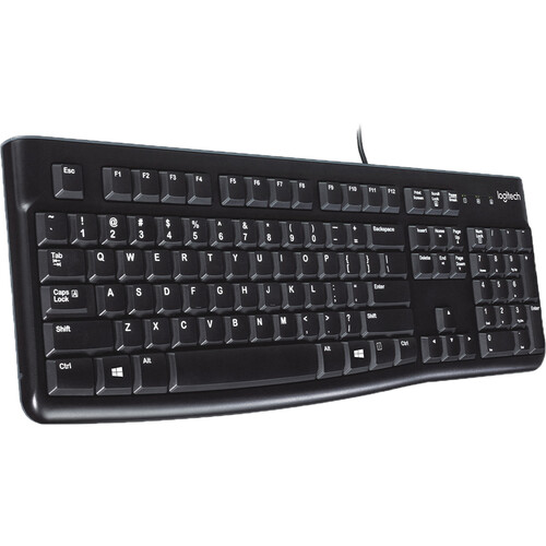 Logitech K120 USB Wired Keyboard - Black - 920-002508