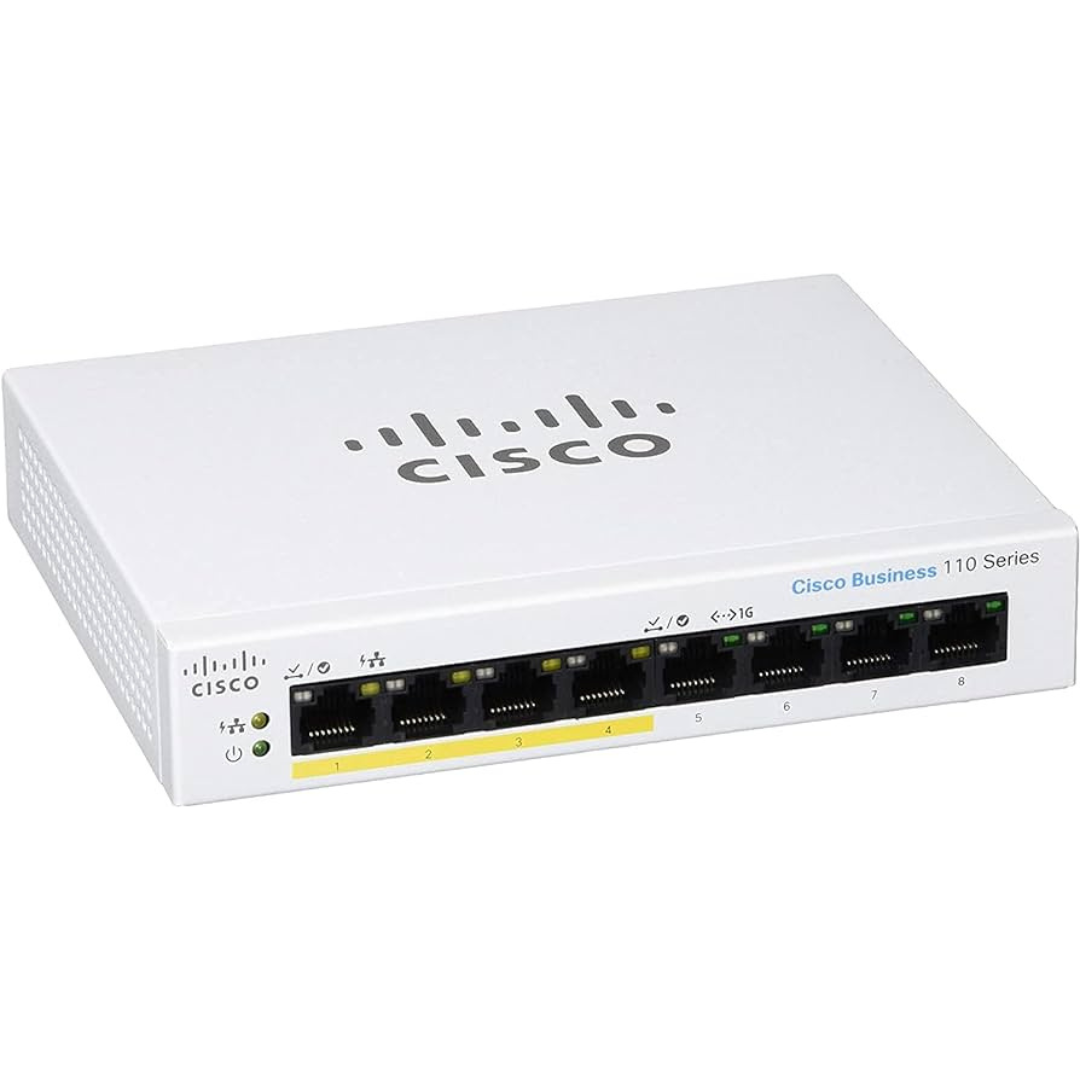 Cisco CBS Unmanaged 8-Port Gigabit Switch Desktop Non Poe- CBS110-8T-D-UK