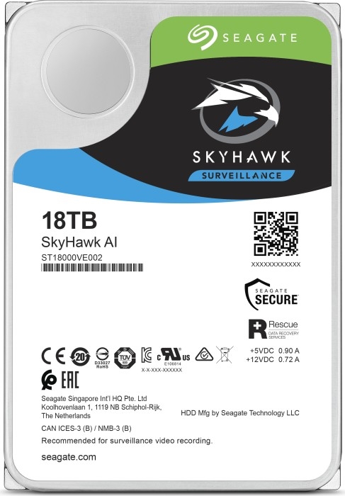 Seagate SkyHawk Internal Hard Drive 18TB Surveillance – ST18000VE002