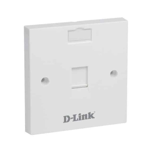 D-Link Single Faceplate, Square- NFP-0WHI11