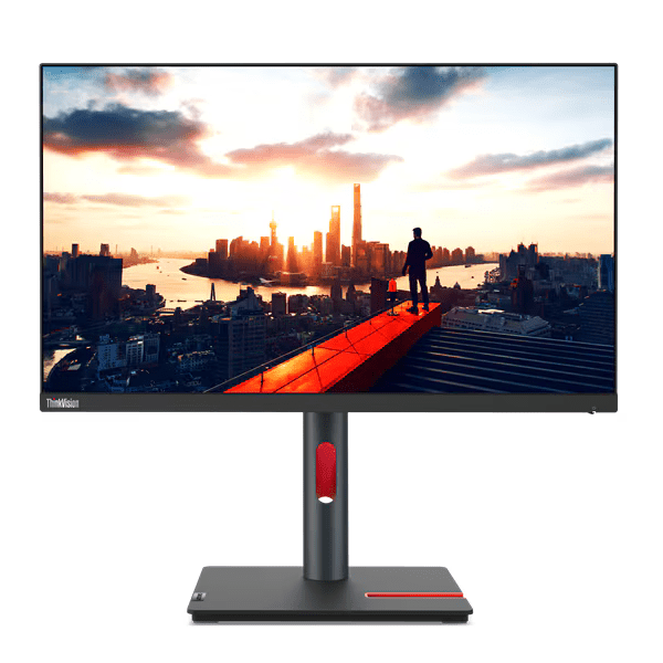 Lenovo ThinkVision P24h-30 23.8" QHD Monitor,  Raven Black Color,  Connectivity: 1 USB-C 3.2 Gen 1 (DP 1.4 Alt Mode), 1 HDMI 2.1 TMDS, 1 DisplayPort 1.4, 1 DisplayPort Out, 1 RJ45 Ethernet (10M/100M/1000M), 4 USB 3.2 Gen 1 (1x BC 1.2) - 63B3GAT6UK