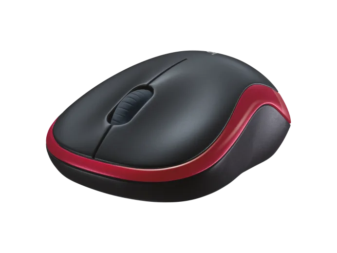 Logitech M185 Wireless Mouse - Red - 910-002237