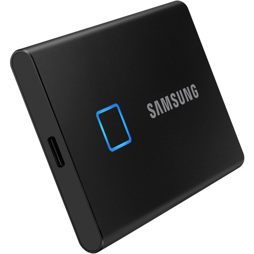 Samsung T7 Touch Portable External SSD 2TB with Fingerprint Security - Black - MU-PC2T0K/WW