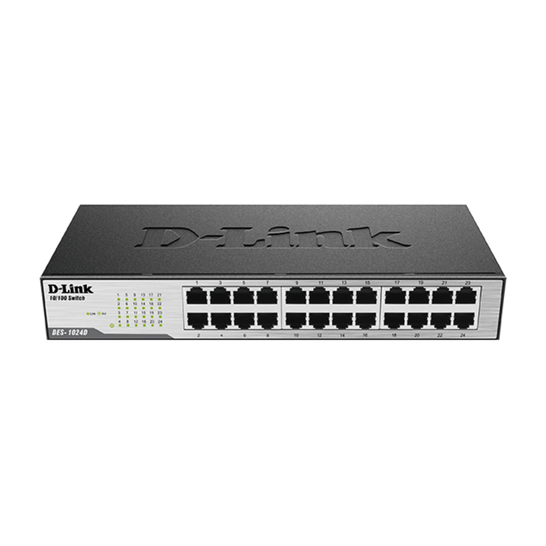 D-Link 24 port 10/100Mbps Unmanaged Switch- DES-1024D/B