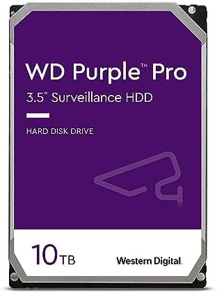 WD Purple Pro Surveillance Hard Drive 10TB, 256 MB, 7200 rpm- WD101PURP